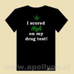 THC Shirt High Drug Test Zwart
