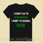 THC Shirt Highschool Zwart