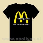THC Shirt Mc Marijuana Zwart