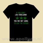 THC Shirt Weed Future Zwart