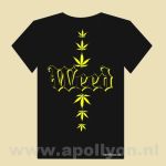 THC Shirt Weed Old Six Yellow Zwart