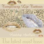 Tijdelijke Lip Tattoo Glitter Gold