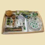 Tray Set White Weed Leaves de Luxe