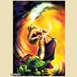 Trippy Poster Smoking Woman