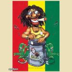 Wietvlag Rasta Drum