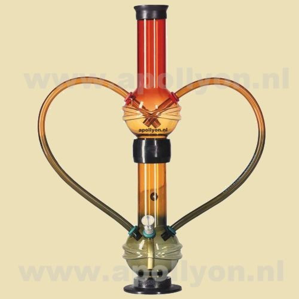 Acryl Bong Dubbel Rasta 37cm