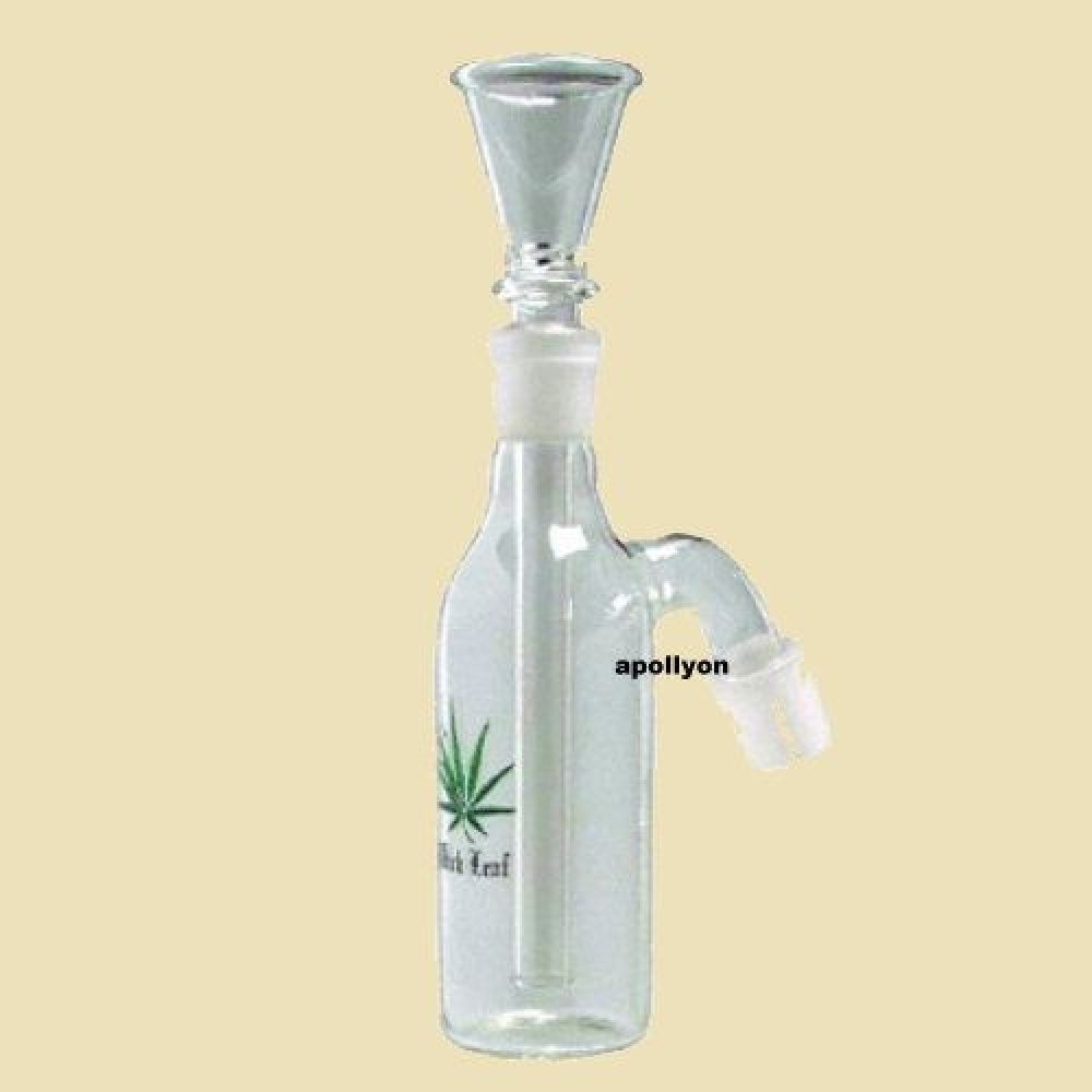 Black Leaf Glass Precooler Weed Leaf