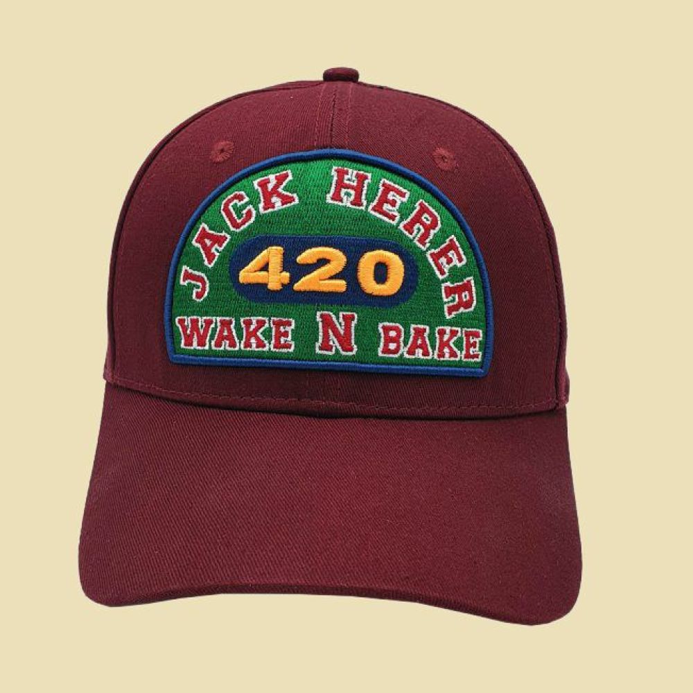 Cap Jack Herer 420 Wake N Bake Red