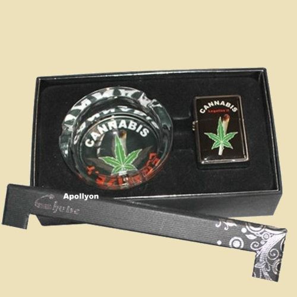 Gift Set Asbak Aansteker Cannabis