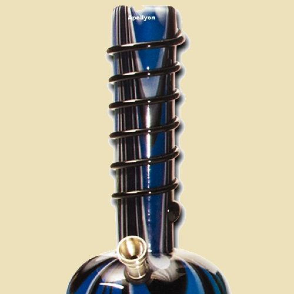 Glass Bong Coloured Blue 21cm