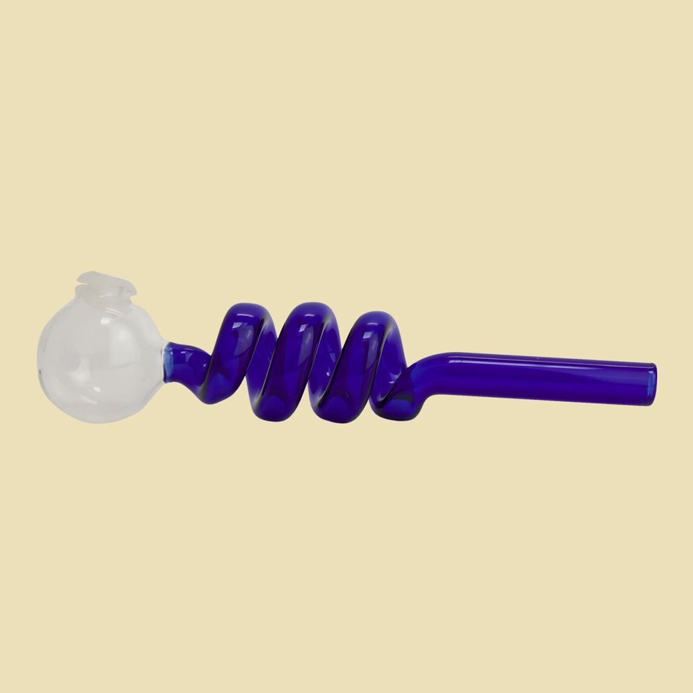 Glass Pijp Spiraal Vapo Blauw