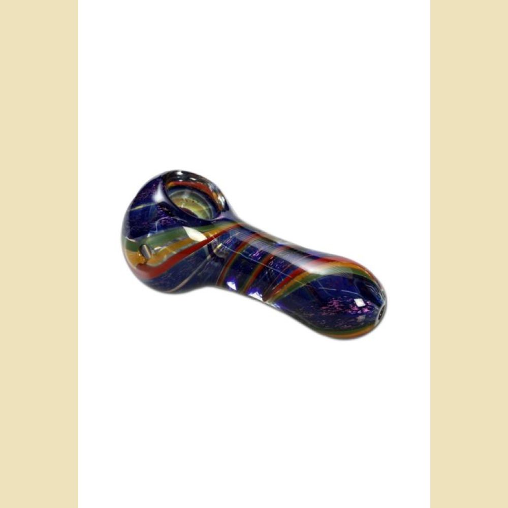 Glazen Handpijp Rasta Blauw