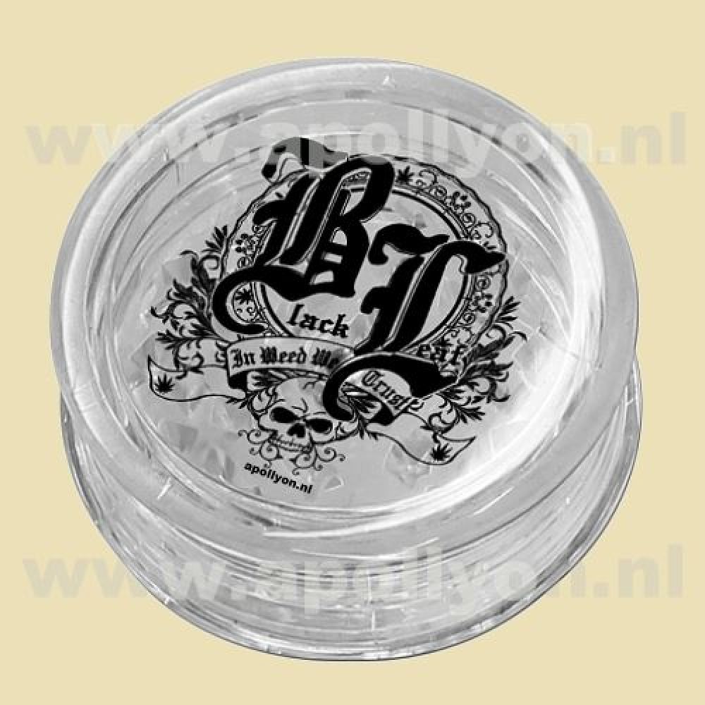Grinder Acryl Black Leaf Transparant