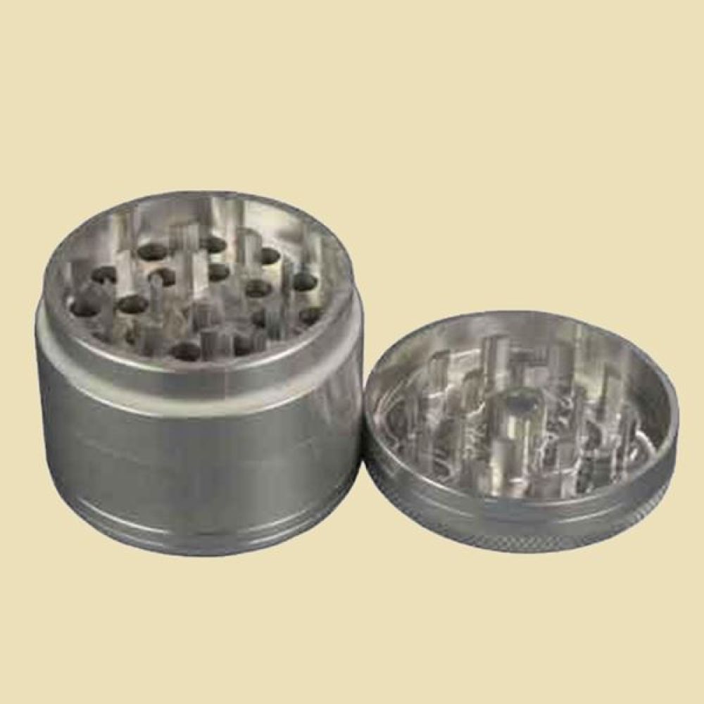 Grinder alu 4 parts Silver 50mm