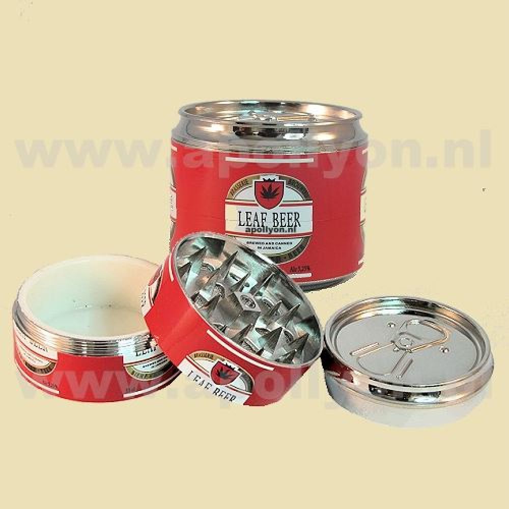 Grinder Metaal Blikje Bier Rood