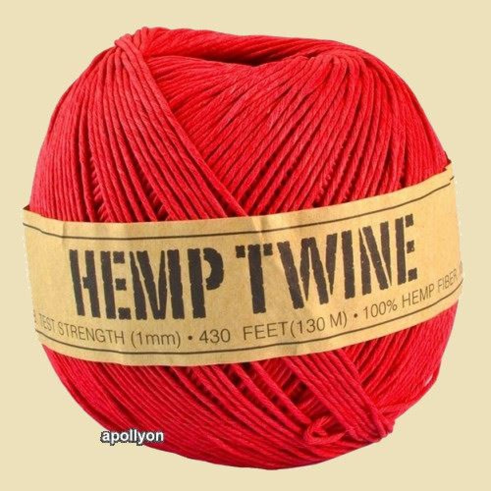 Hennepdraad Hemp Twine Rood