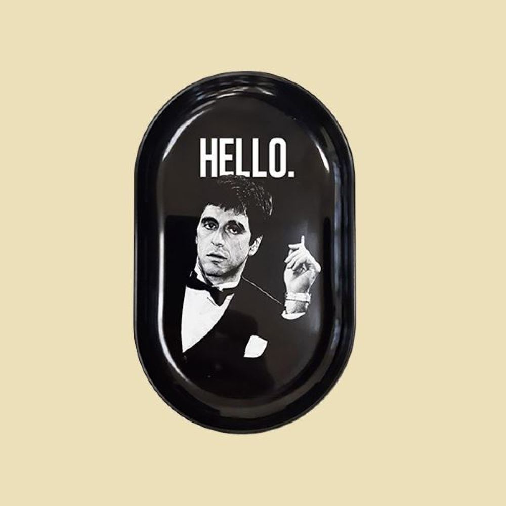 Metal Tray Hello 13 x 8cm