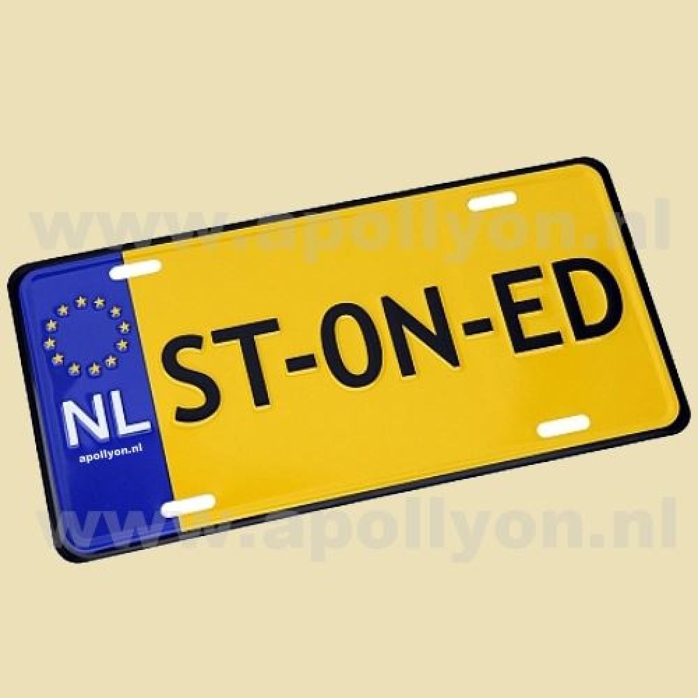 Nummerplaat ST-ON-ED Groot