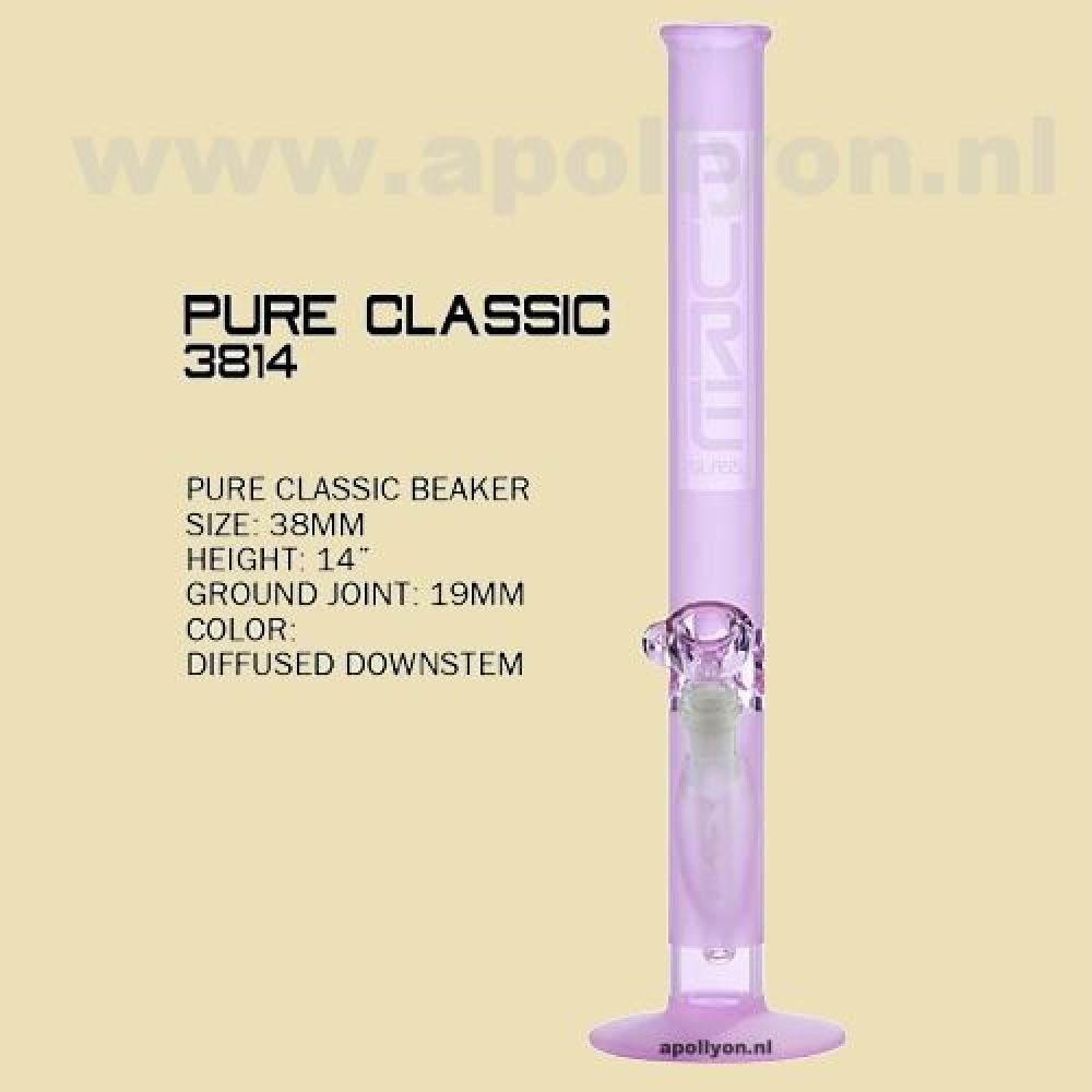 Pure Glass Roze Bong Frosted