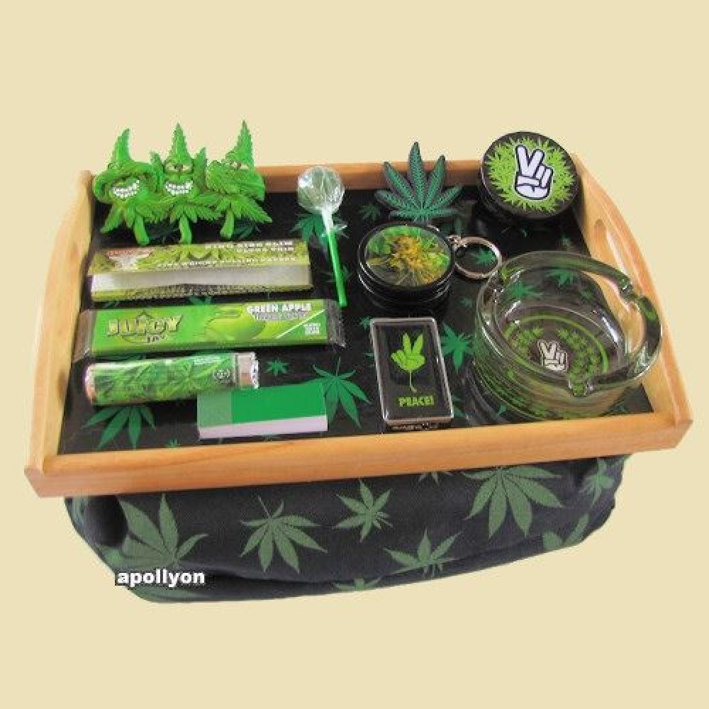 Stash Tray Set Weed Leaf Peace