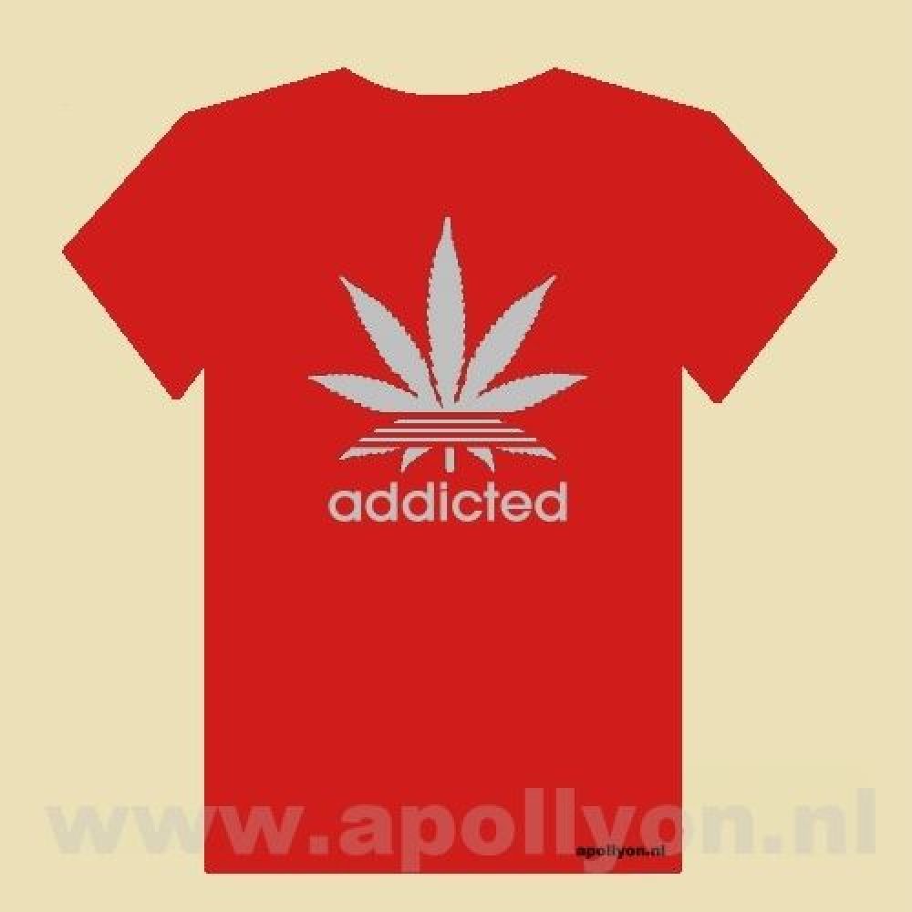 THC Shirt Addicted Rood