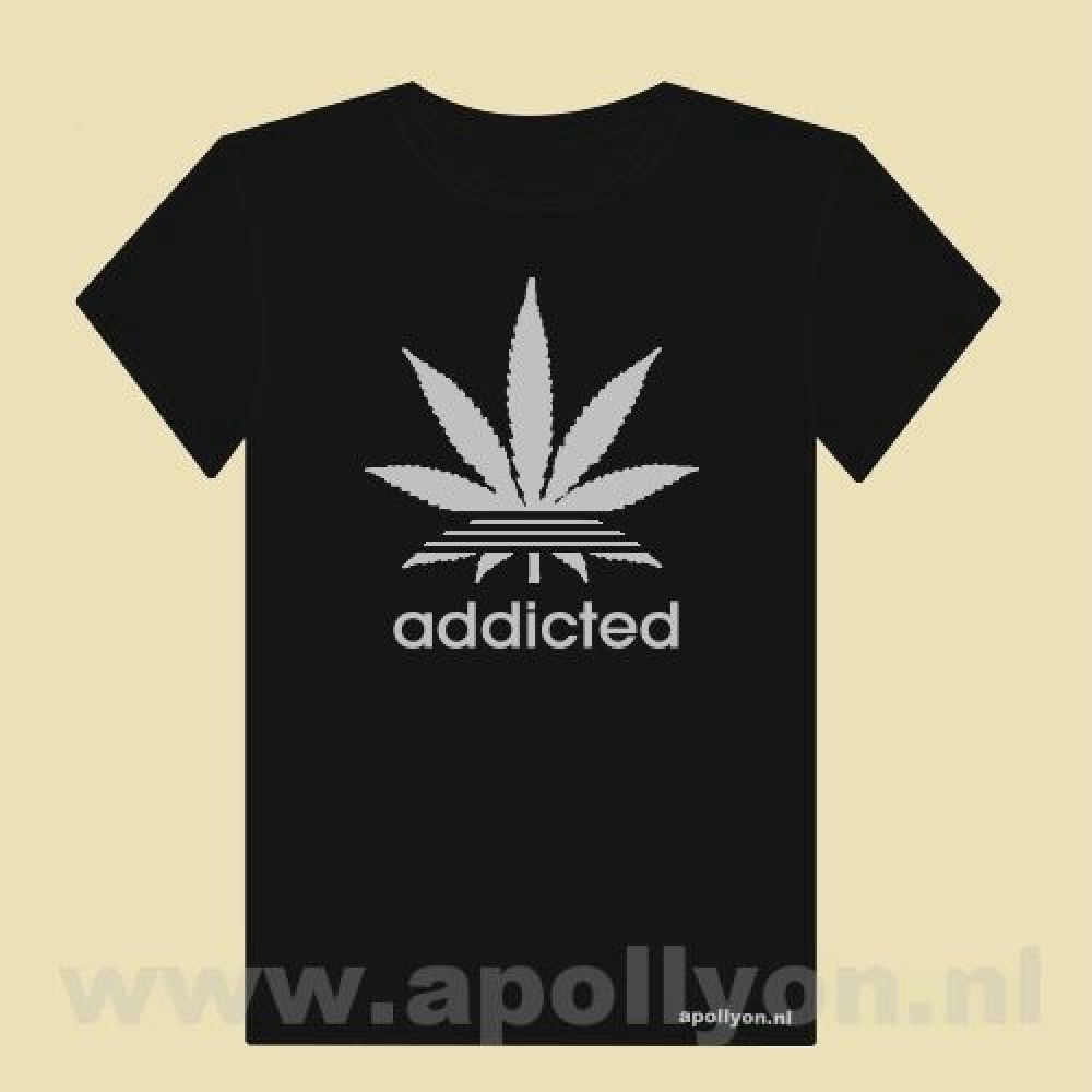 THC Shirt Addicted Zwart
