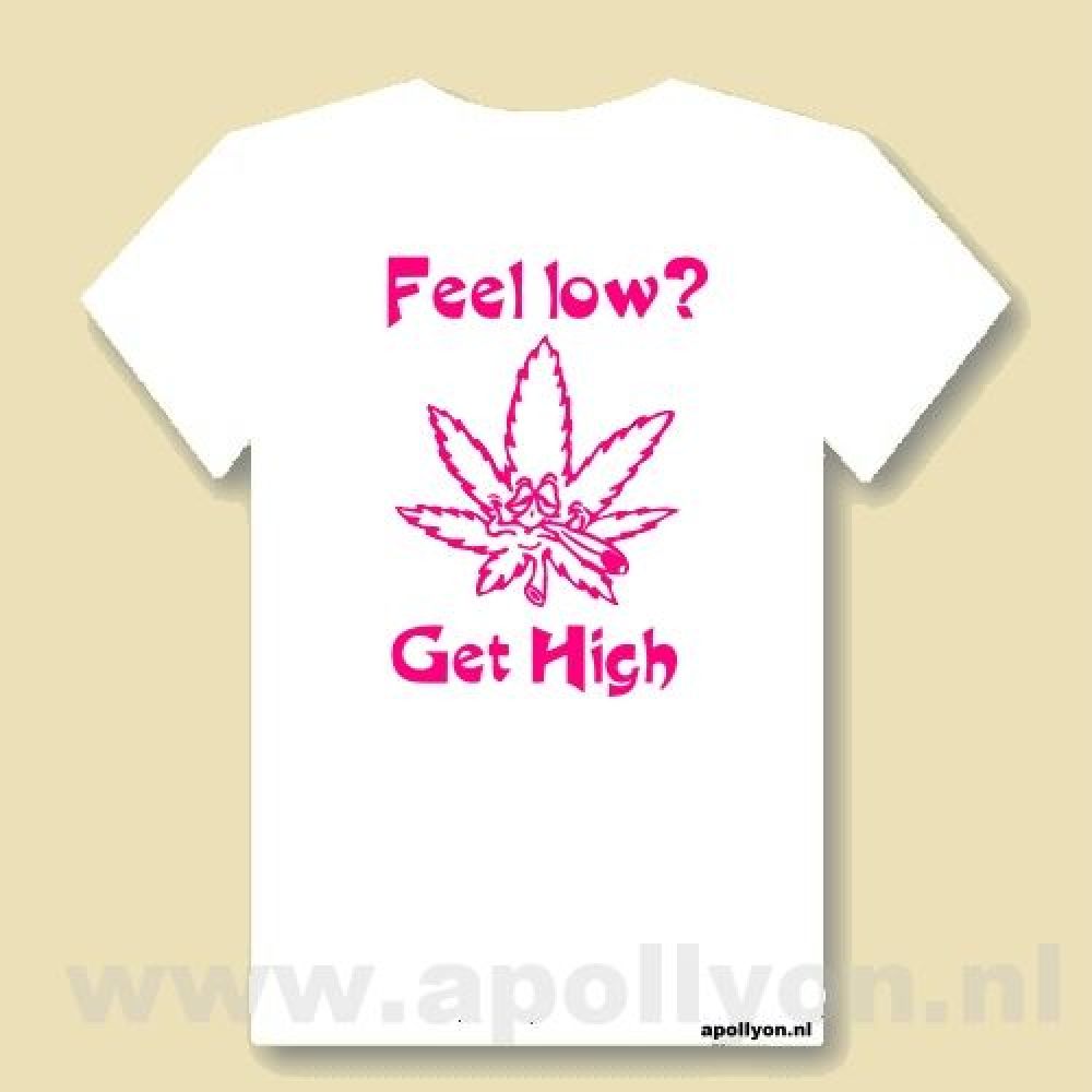 THC Shirt Feel Low Roze Wit