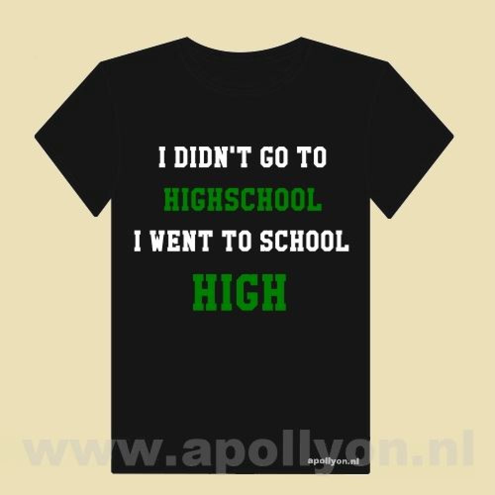 THC Shirt Highschool Zwart