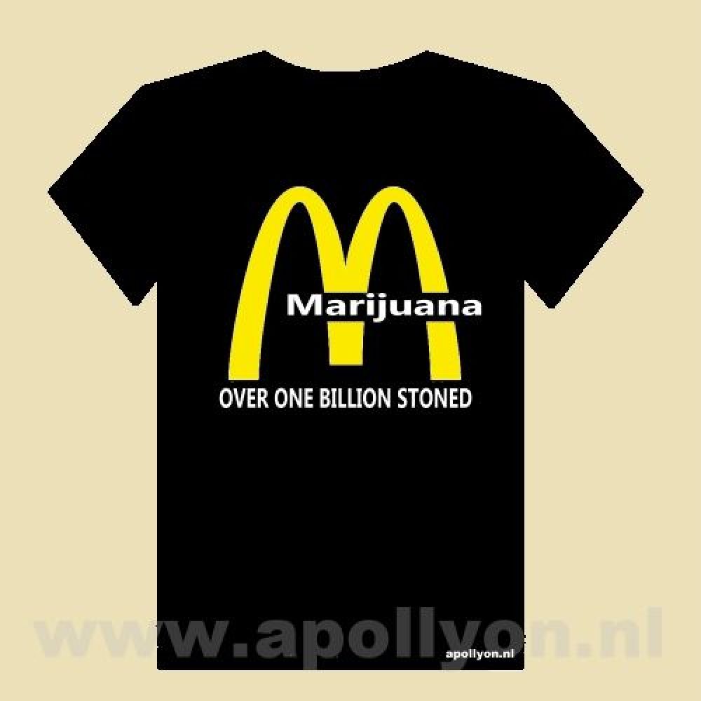 THC Shirt Mc Marijuana Zwart