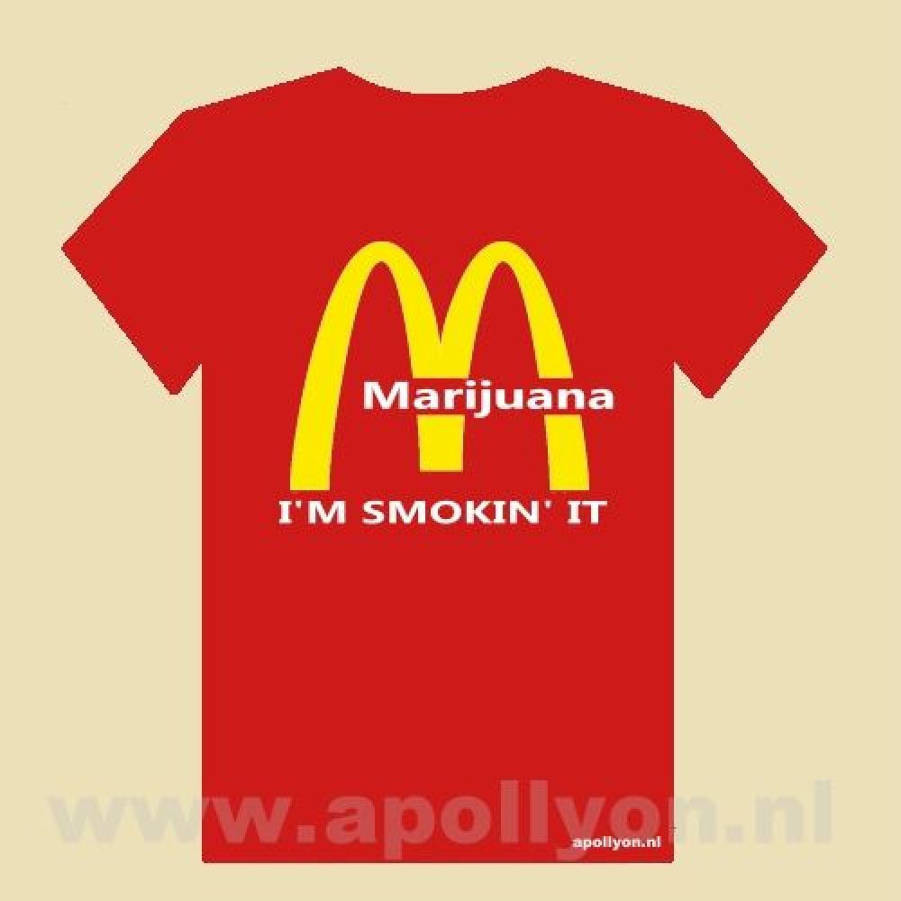 THC Shirt Mc Smoking Rood