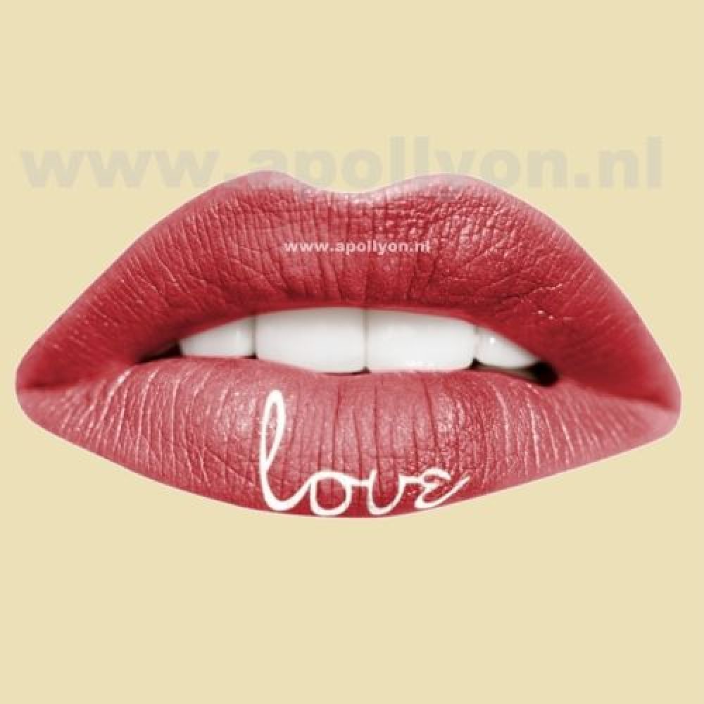 Tijdelijke Lip Tattoo Love