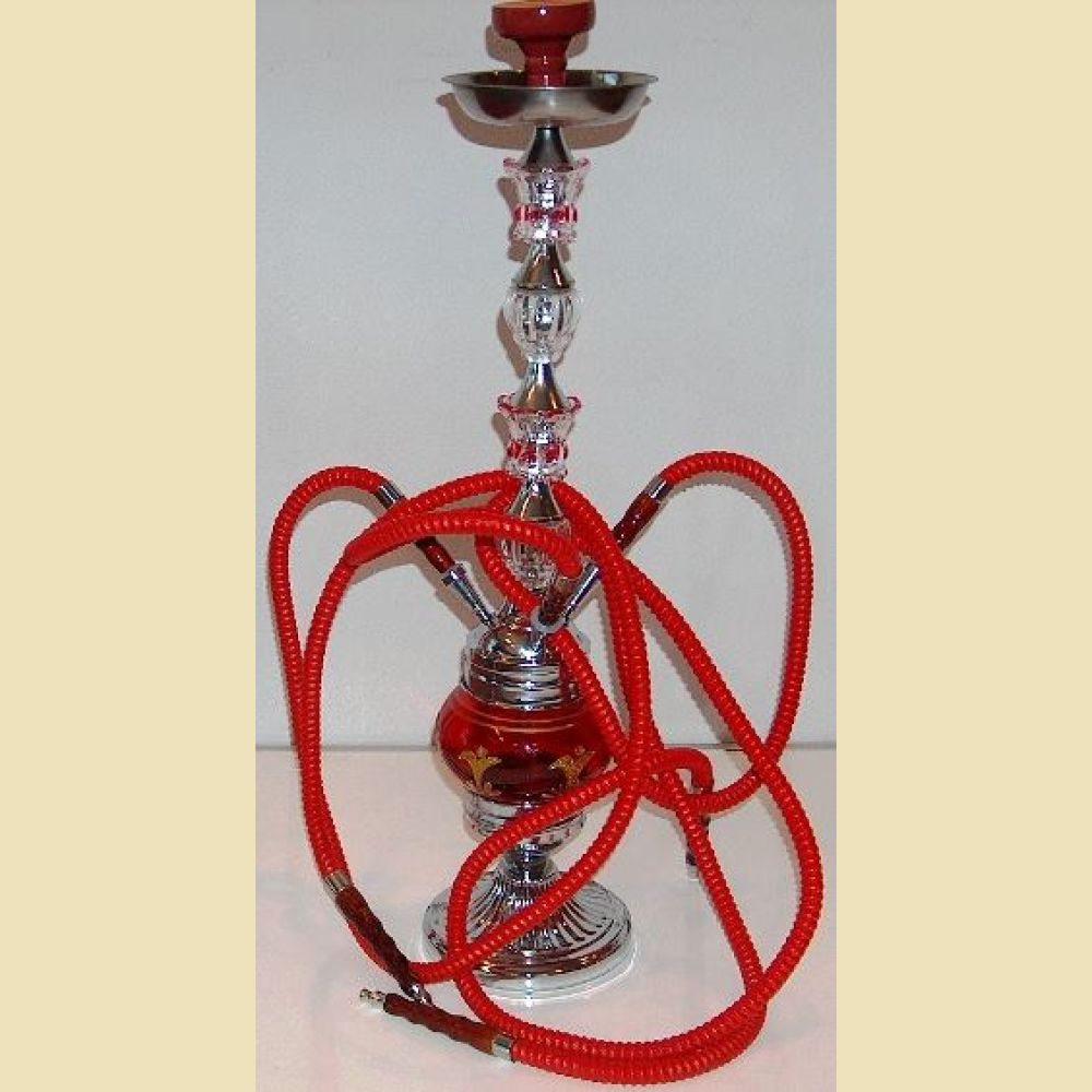 Waterpijp Egypt 75cm rood 3 slang