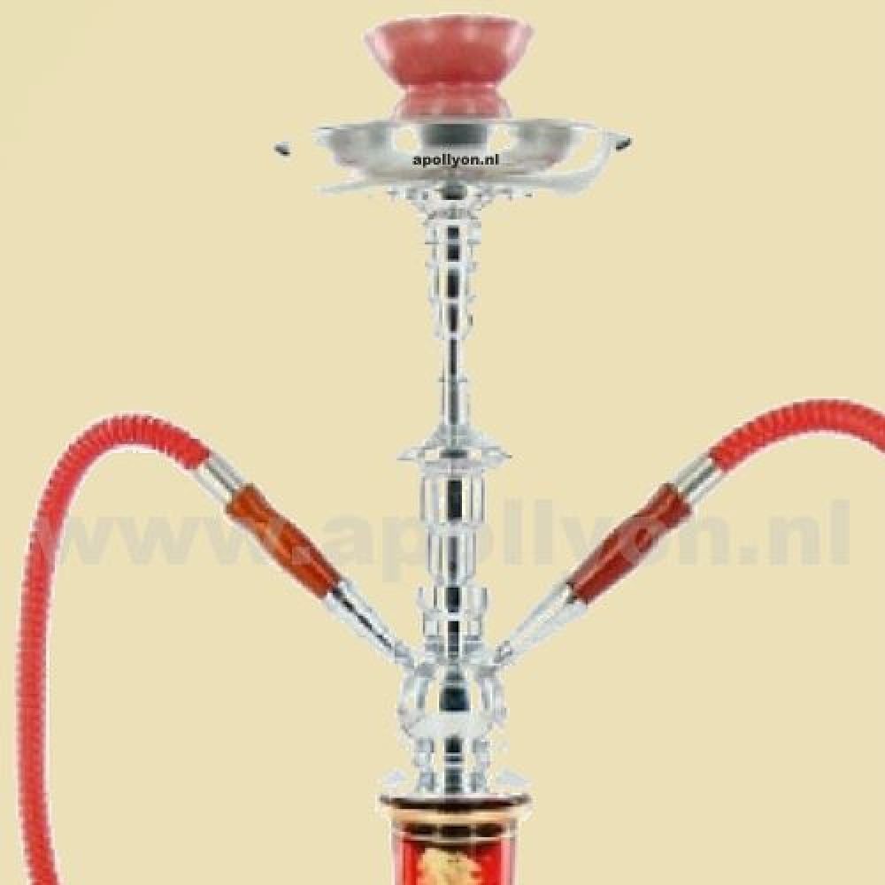 Waterpijp Shisha 2 Slangen Rood 42cm