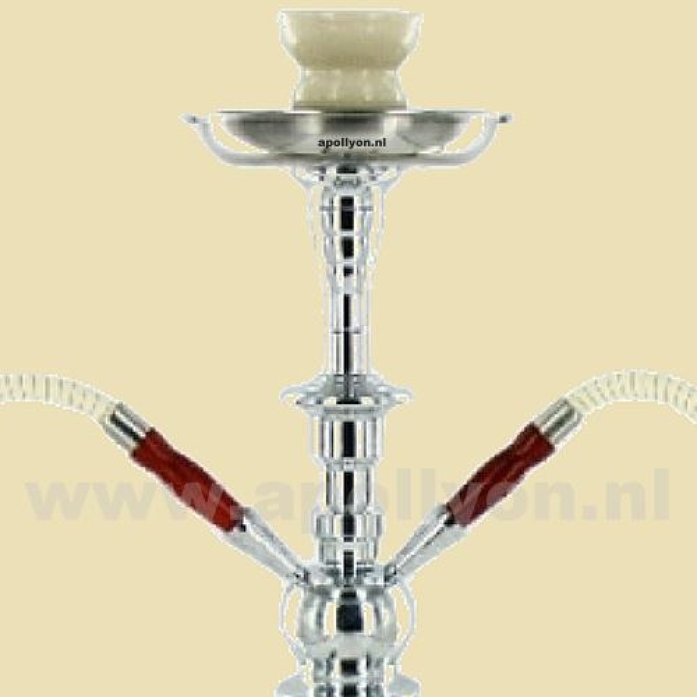 Waterpijp Shisha 2 Slangen Wit 42cm